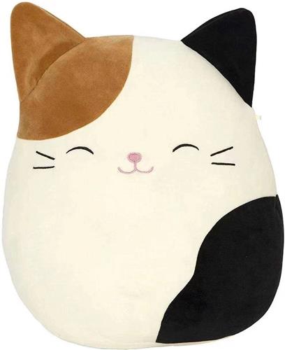 Somstyle Kawaii Knuffel Kat - 18 tot 22 CM - Squishy - Kawaii Kussen - Bruin, Wit & Zwart