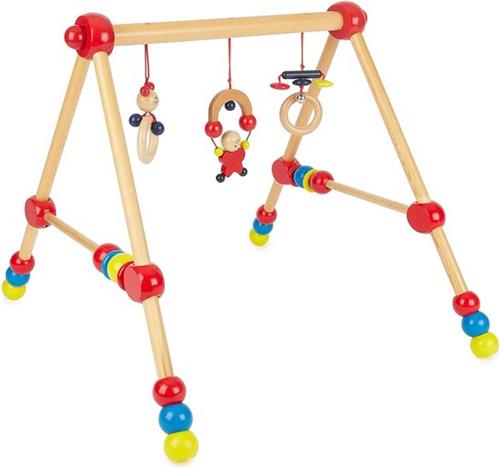 In hoogte verstelbaar speeltrapezium - houten speelboog baby - speeltrapeziumhout - baby mobiel - activity center baby gym