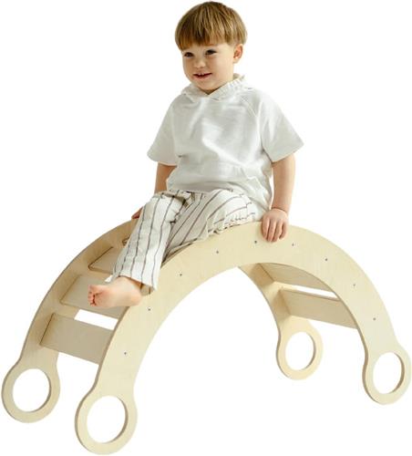 Lexium Klimboog - Klimboog met kussen - Klimboog kussen - Houten Klimbrug - Klimboog Inclusief Kussen - Kinderspeelgoed