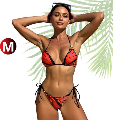 Livano Bikini Dames - Meisjes Bikini - Badpak - Push Up - Vrouwen Badkleding - Zwemmen - Sexy Set - Top & Broekje - Rood - Maat M