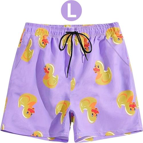 Livano Zwembroek Heren - Zwem Broek Mannen - Badkleding - Zwemmen - Lichtgewicht Swim Shorts - Zomerbroek - Violet - Maat L