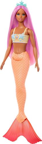 Barbie A Touch of Magic - Oranje zeemeermin staart - Barbiepop