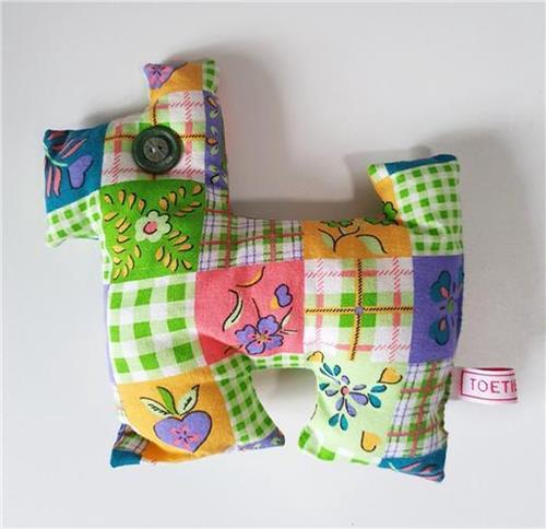 Toetie & Zo Handgemaakte Knuffel - Hond - Patchwork - Multi - Speelgoed - Baby - Kind