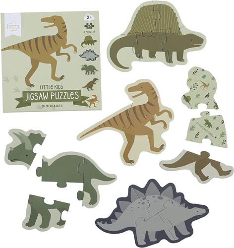 A Little Lovely Company - Eerste puzzel - Dinosaurussen - peuter - kleuter - 5 stuks