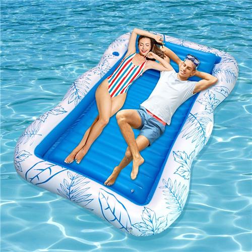 Unyqoos® Luxe Opblaasbare Watermatras met Drankhouders voor Ontspanning in de Zon