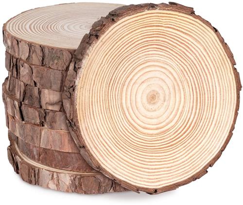 Ibenzoa® Handgemaakte Ronde Houten Schijven voor Creatieve DIY Projecten en Decoraties