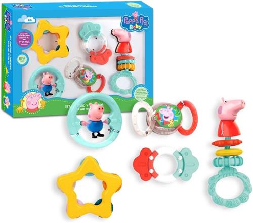 Peppa Pig Baby Speelset met Rammelaars en Bijtringen - BPA Vrij
