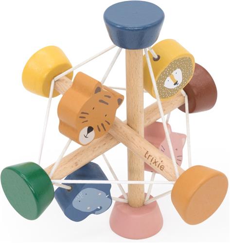 Trixie Houten Activiteitenbal - Makkelijk te Grijpen voor Kleine Handjes - Eerste Speelgoed voor Baby - Kraamcadeau - Baby Cadeau