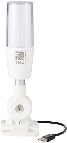 TRU COMPONENTS TC-ONN-M4T-USB Signaalzuil met sirene LED Rood, Geel, Groen, Blauw, Wit, Cyaan, Magenta 1 stuk(s)