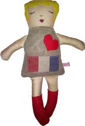 Toetie & Zo Handgemaakte Stoffen Pop Carly, knuffel, poppen, lappenpop, baby