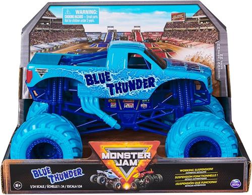 Hot wheels Monster Jam truck Blue Thunder - Schaal 1:24 monstertruck 19 cm