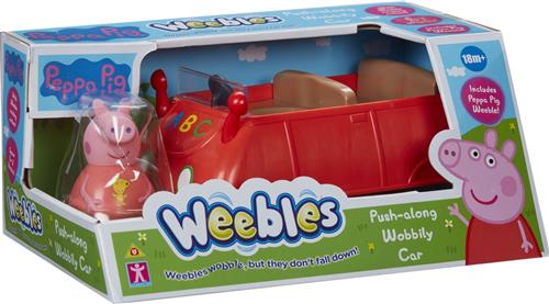 Peppa Pig Weebles - Rode auto met figuur