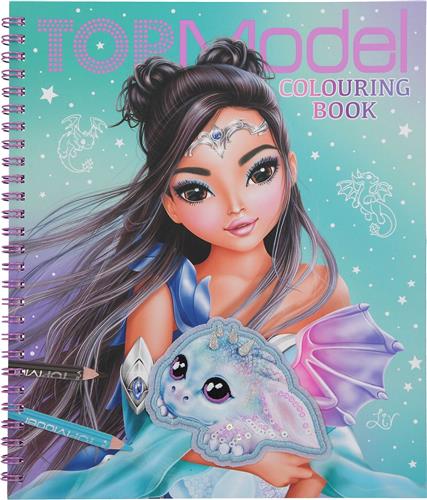 Depesche - TOPModel kleurboek met pailletten DRAGON LOVE