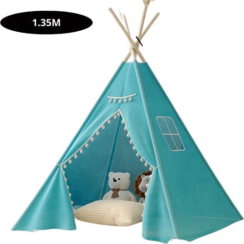 Livano Speeltent - Meisjes - Jongens - Pop Up - Speelhuis - Speelhuisje Voor Binnen - Blauw - 1.35 Meter Hoog