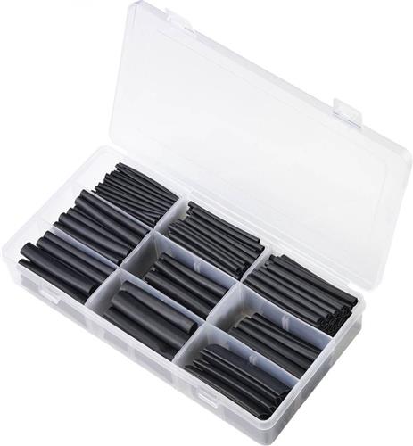 TRU COMPONENTS TC-9508156 Krimpkous assortiment Zwart Krimpverhouding:3:1 300 stuk(s)