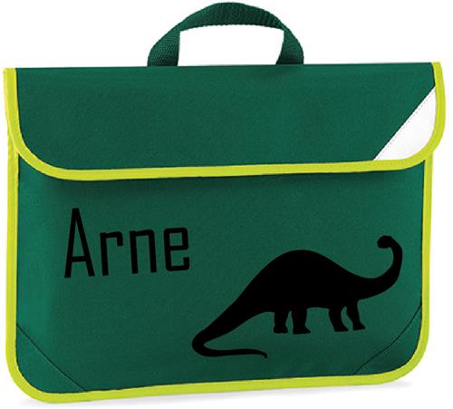 Knutseltas - groene tas om knutselgerief of boeken in op te bergen - ideaal om leuke spullen mee te nemen op vakantie  gepersonaliseerd met naam en afbeelding