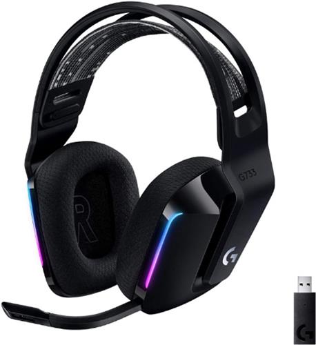 Wireless Gaming Headset Met Verende Hoofdband - LIGHTSYNC RGB - Blue VOICE Microfoontechnologie - PRO G Audiodrivers - Zwart