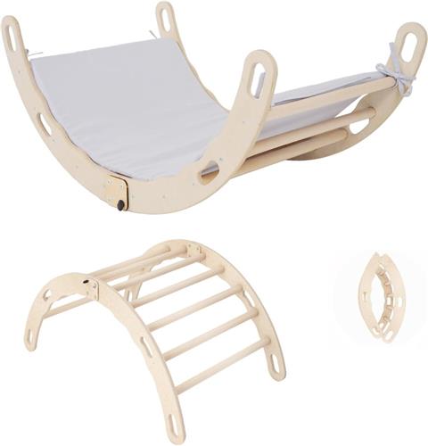 Lexium Klimboog - Klimboog met kussen - Klimboog kussen - Houten Klimbrug - Klimboog Inclusief Kussen - Kinderspeelgoed