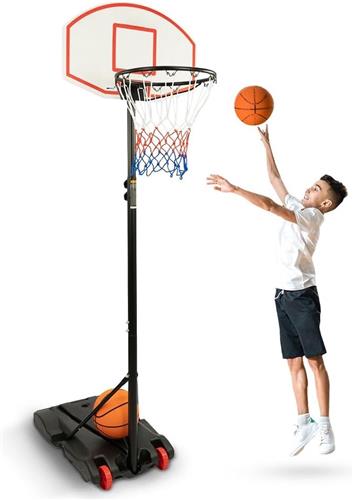 Lexium Basketbalpaal verstelbaar - Basketbalring - Basketbalpaal voor buiten - Basketbalpaal voor kinderen - Basketbal paal verstelbaar