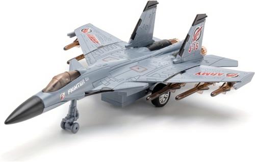 Nivard Vliegtuig Speelgoed - Straaljager Vliegtuig - Straaljager Model - Model Vliegtuig - Metaal - J15-grijs