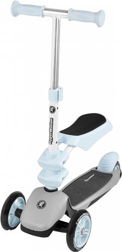 Hypermotion step blauw loopfiets scooter kinderfiets voor jongen jongens baby driewieler met kinderstep meisje 3 wielen kinder micro fiets loopfietsen meisjes stepjes kinderfietsen babyfiets loopscooter loopfietsje kinderscooter zadel zitje zitting