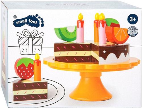 Small Foot - Houten Snij- en Speeleten Verjaardagstaart, 12dlg.