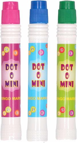 6x stuks Bingostiften in verschillende kleuren - groen / paars en blauw - Van alle kleuren 2 stuks - bingo markeerstiften