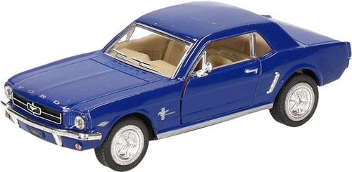 Modelauto Ford Mustang 1964 blauw 13 cm - speelgoed auto schaalmodel