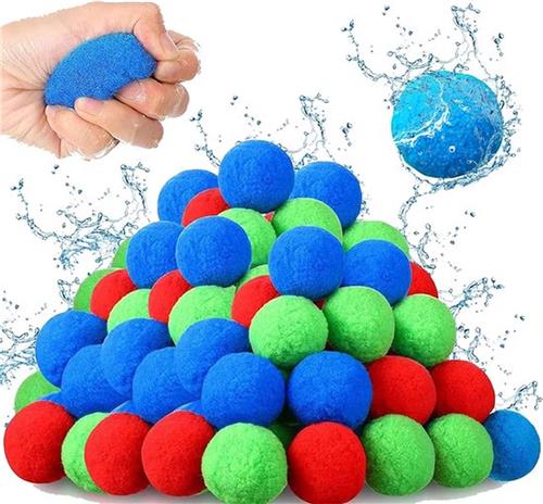 Waterbommenset Splash ballen 24 stuks herbruikbaar waterballonnen bommen zachte waterballen in bonte kleuren - Zwembadspeelgoed bal waterbomb