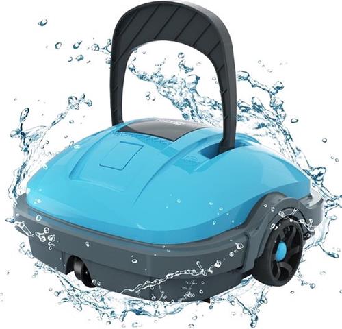 WYBOT zwembadrobot - zwembadstofzuiger met dubbele motor - zelfparkerend - sterke zuigkracht - automatische zwembadreiniger - staand/ingebouwd zwembad - 50 m² - blauw Zwembadrobot