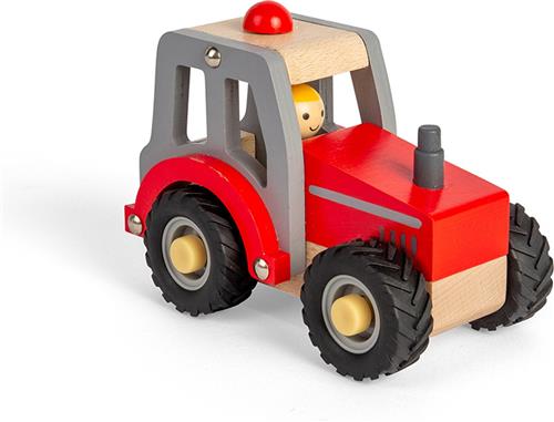 BigJigs Mini Tractor Rood.