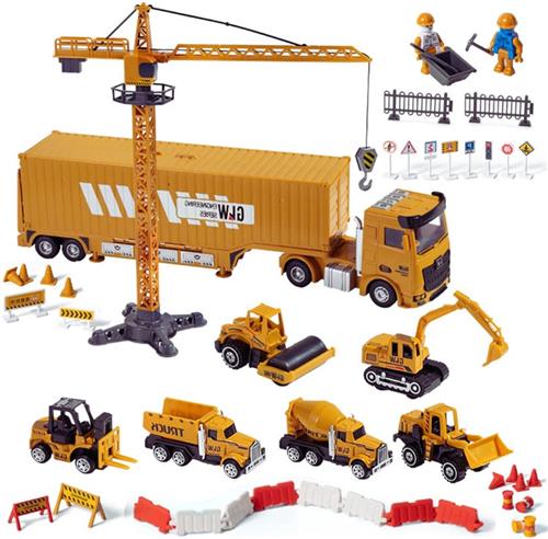 Bouwspeelgoed Voor Kinderen - Speelgoedauto Met Geluiden En Lichteffecten - Graafmachine En Speelgoedkraan - Educatief En Interactief - Verjaardagscadeau Voor Jongens En Meisjes