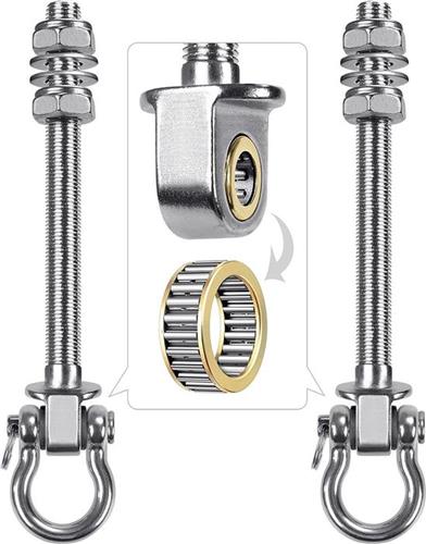 Schommelhangers met lager - roestvrijstalen hardware haken - voor houten en metalen balken - ideaal voor hangmatten en yogaschommels - 2 stuks - verandaschommel bokszak - 1500 lbs.