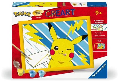 CreArt Kids 18x24cm Pikachu Éclair - Schilderen op nummer - Vanaf 7 jaar - 25905 Ravensburger