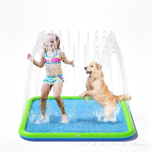 Sprinkler Pad voor honden en kinderen - Verdikte hondenspatmat voor zomerpret - Opblaasbaar zwembad voor buiten - 170cm