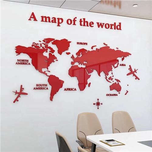 Wereldkaart Muurschildering - Educatieve Decoratie - Groot Formaat - Gedetailleerde Kaartweergave - Eenvoudige Installatie - Hoogwaardig Materiaal - Sfeervolle Woondecoratie - Muurdecoratie voor Woonkamer, Slaapkamer, Kantoor - Maatnaam: 180 * 100 cm