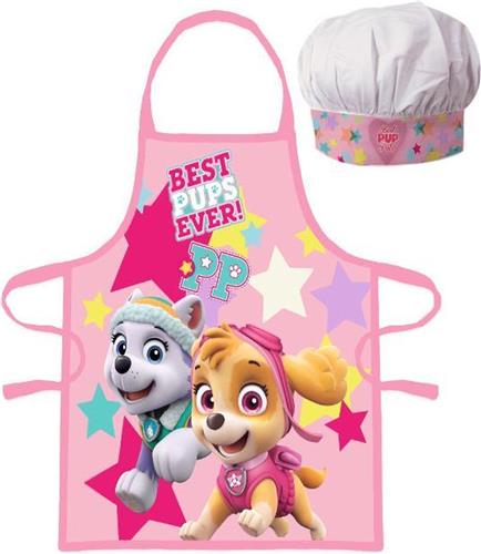 Paw Patrol kinderschort - roze - 2 delige set