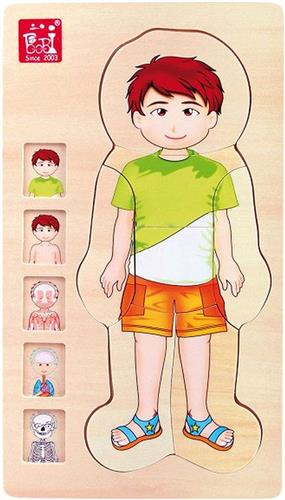 Small Foot - Houten Lichaamspuzzel Jongen, 29st.