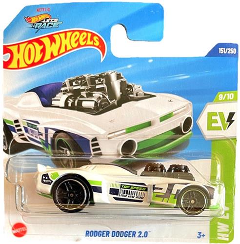HOT WHEELS RODGER DODGER 2.0 GREEN/ WHITE 151/250 HW EV 9/10