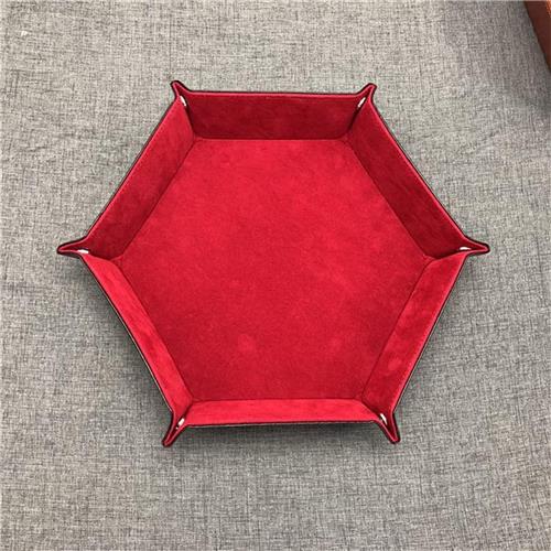 Dobbelsteenbak van Leer - Dobbelstenen Houder voor Bordspellen - Opvouwbare Dobbelsteen Tray - Dice Rolling Tray - Dobbelaccessoires voor Tafeltop Games