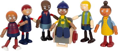 Small Foot - Houten Poppenhuis Familie met Rolstoel, 6st.