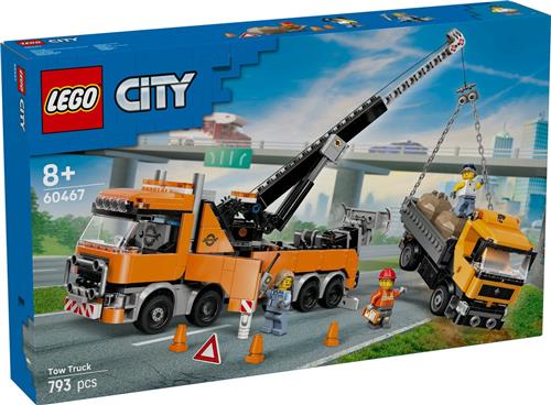 LEGO 60467 City - Zware sleepwagen met kraan