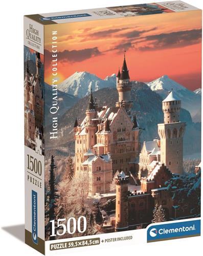 Clementoni - Puzzel - 1500 Stukjes - Kasteel - Compacte doos - Puzzel Voor Volwassenen