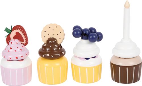 Small Foot - Houten Speeleten Etagere met Cupcakes, 13dlg.