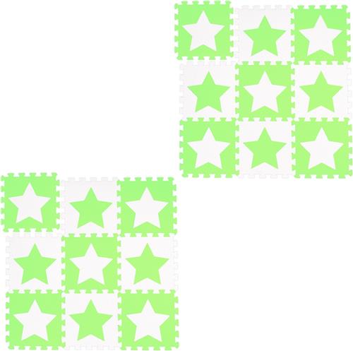 Relaxdays 18x speelmat foam sterren - puzzelmat - speelkleed - vloermat eva schuim