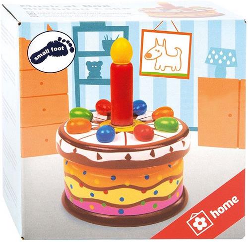 Small Foot - Houten Muziekdoos Verjaardagstaart