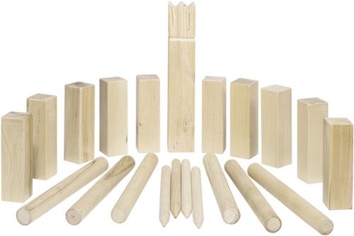 Goki Kubb Vikingschaakspel Koning 5,5x5,5x30cm