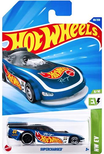 HOT WHEELS SUPERCHARGED 60/250 BLUE/BLACK 2025 1:64 HW EV 5/10 LONG CART