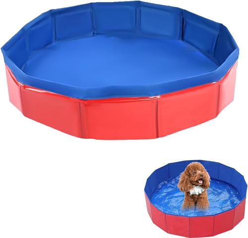Hondenbad voor Kleine Honden - Opvouwbare Hondenpool - 50 x 8 cm - Honden Peddelbad - Dierenbad - PVC Hondenbad - Kattenbad - Honden Sprinkler Pad