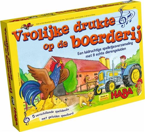 Spel - Geluidenspelletjesverzameling - Vrolijke drukte op de boerderij (Nederlands) = Duits 5414 - Frans 7598